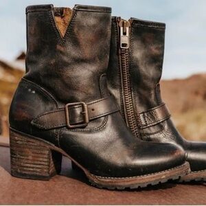 FREEBIRD BY STEVEN WOMENS CARLITO ANKLE BOOT LEATHER 8 BROWN